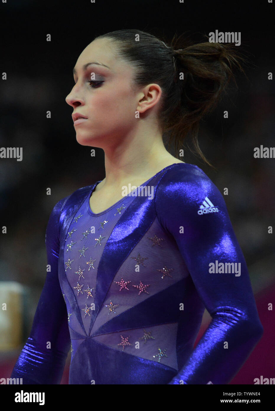 USA's Jordyn Wieber is upset after her performance on the Balance Beam