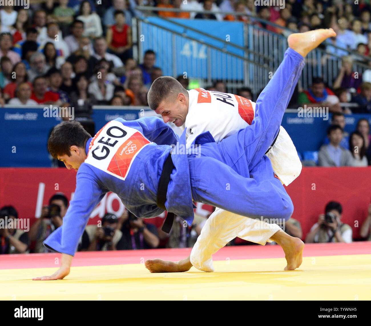 Men's Judo 66kg Gold Medal contest between Miklos Ungvari of Hungary