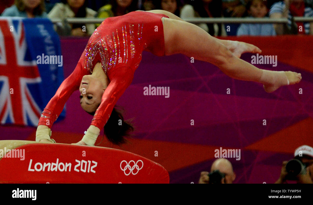 Usa S Joydyn Wieber Flips On The Vault At The Women S Gymnastics Team Event At The North Greenwich Arena During The London 12 Summer Olympics In Greenwich London On July 31 12 The Usa S Joydyn Wieber Flips On The Vault At The Women S Gymnastics Team Event At The North Greenwich Arena During The London 12 Summer Olympics In Greenwich London On July 31 12 The