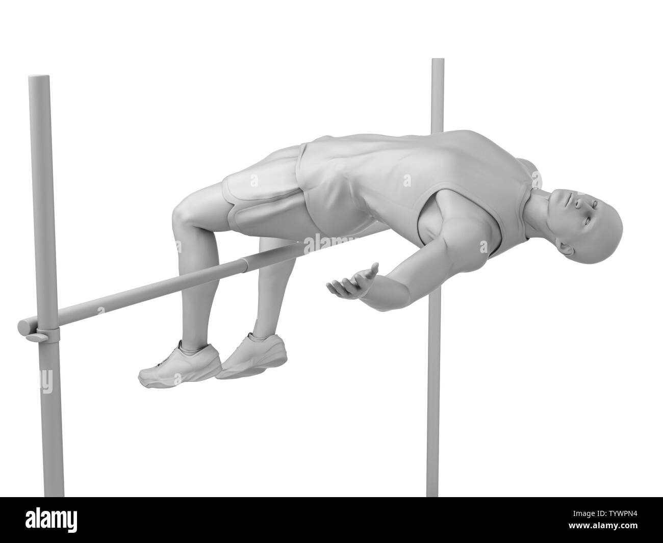 3d rendered medically accurate illustration of a high jumper Stock Photo