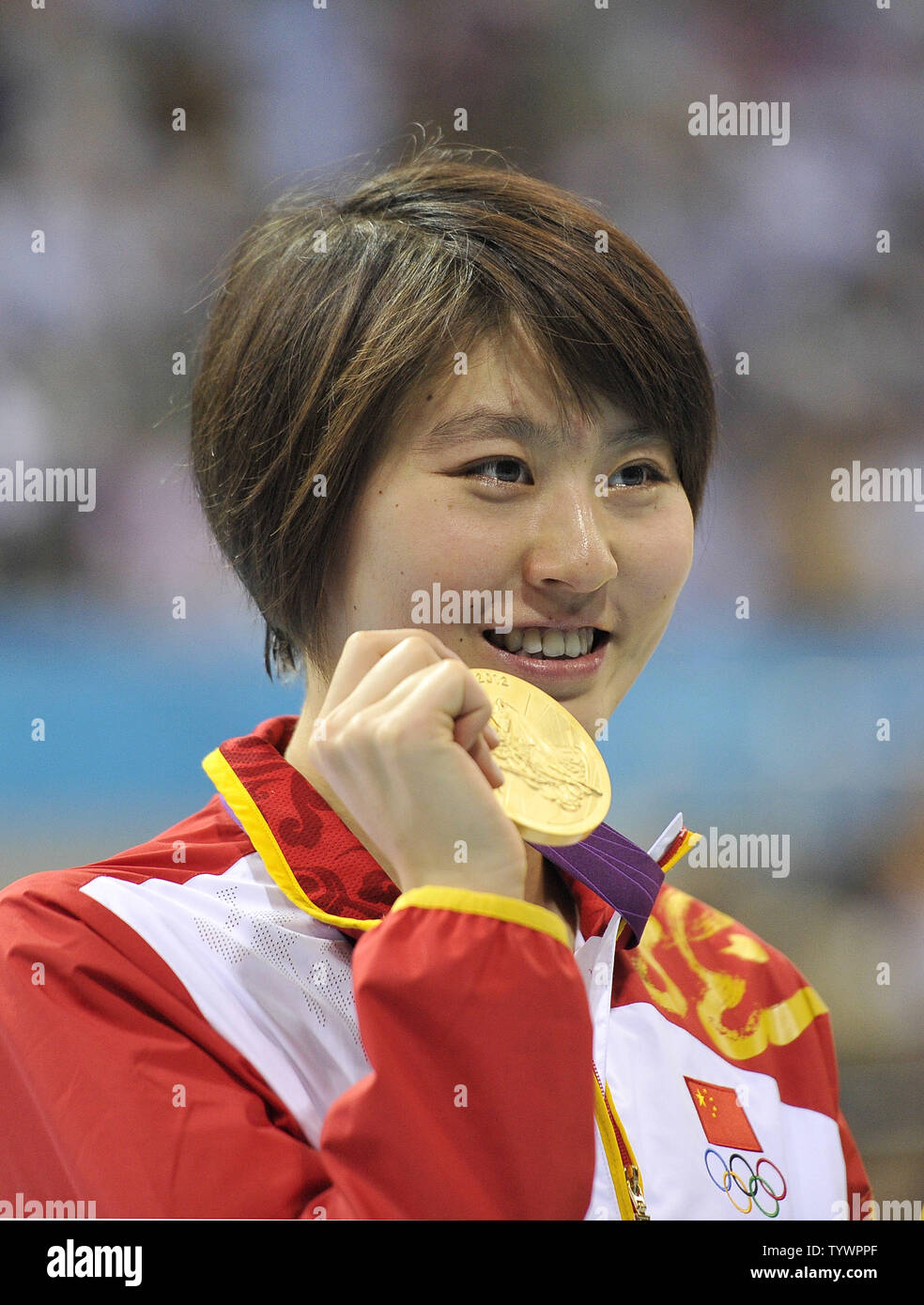 Gold Medalist Jiao Liuyang Of China Holds Her Medal After The Women s Gold Medalist Jiao Liuyang Of China Holds Her Medal After The Women s