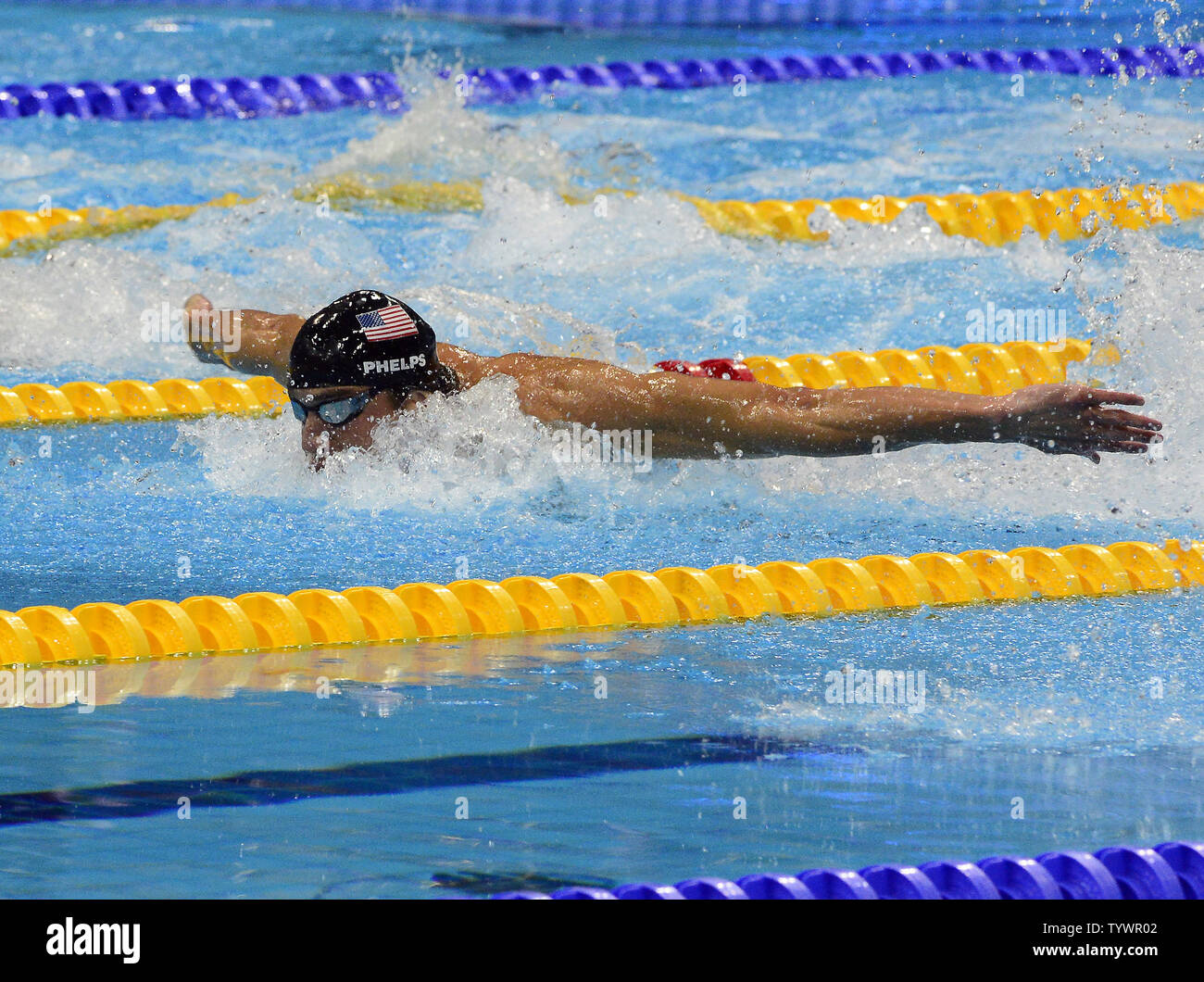Olympic Champion Michael Phelps Of United States Swims The