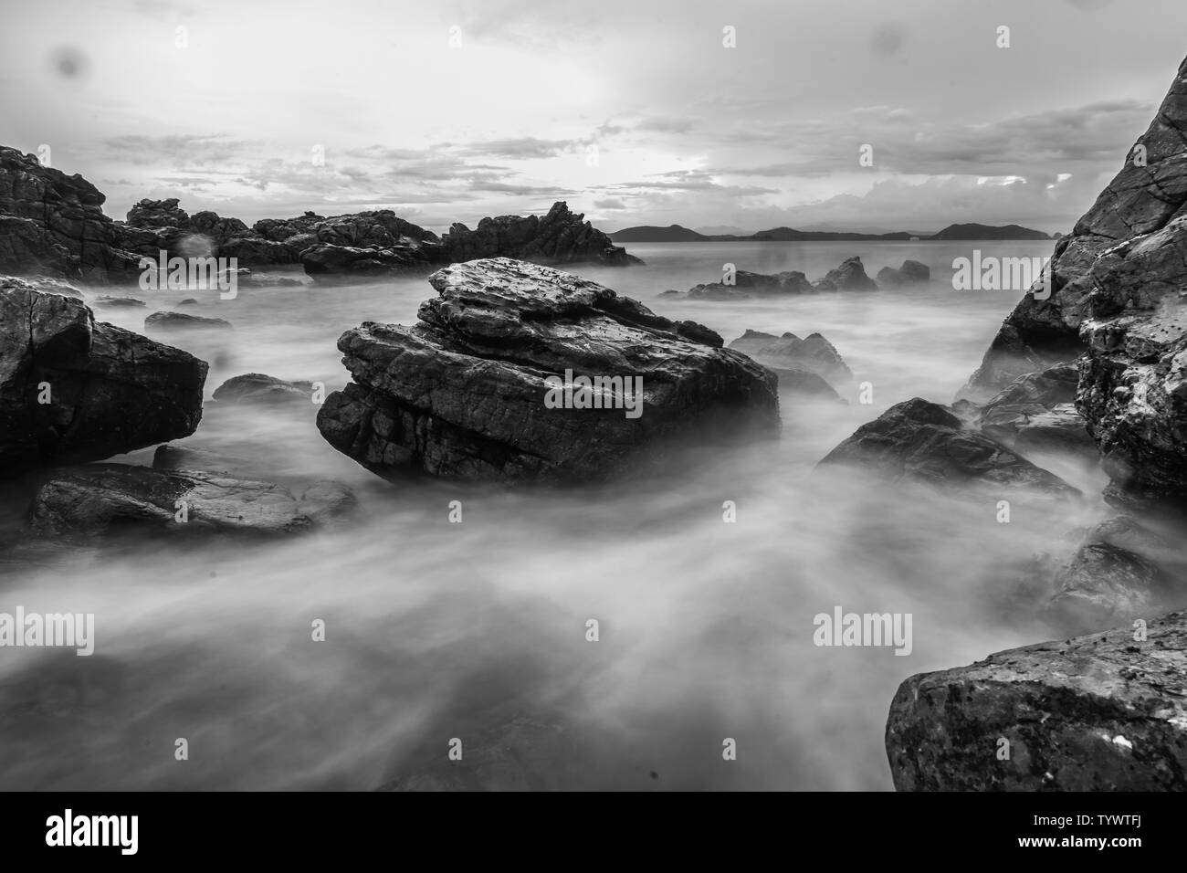 Dapeng seaside stone reef group sea scenery Stock Photo