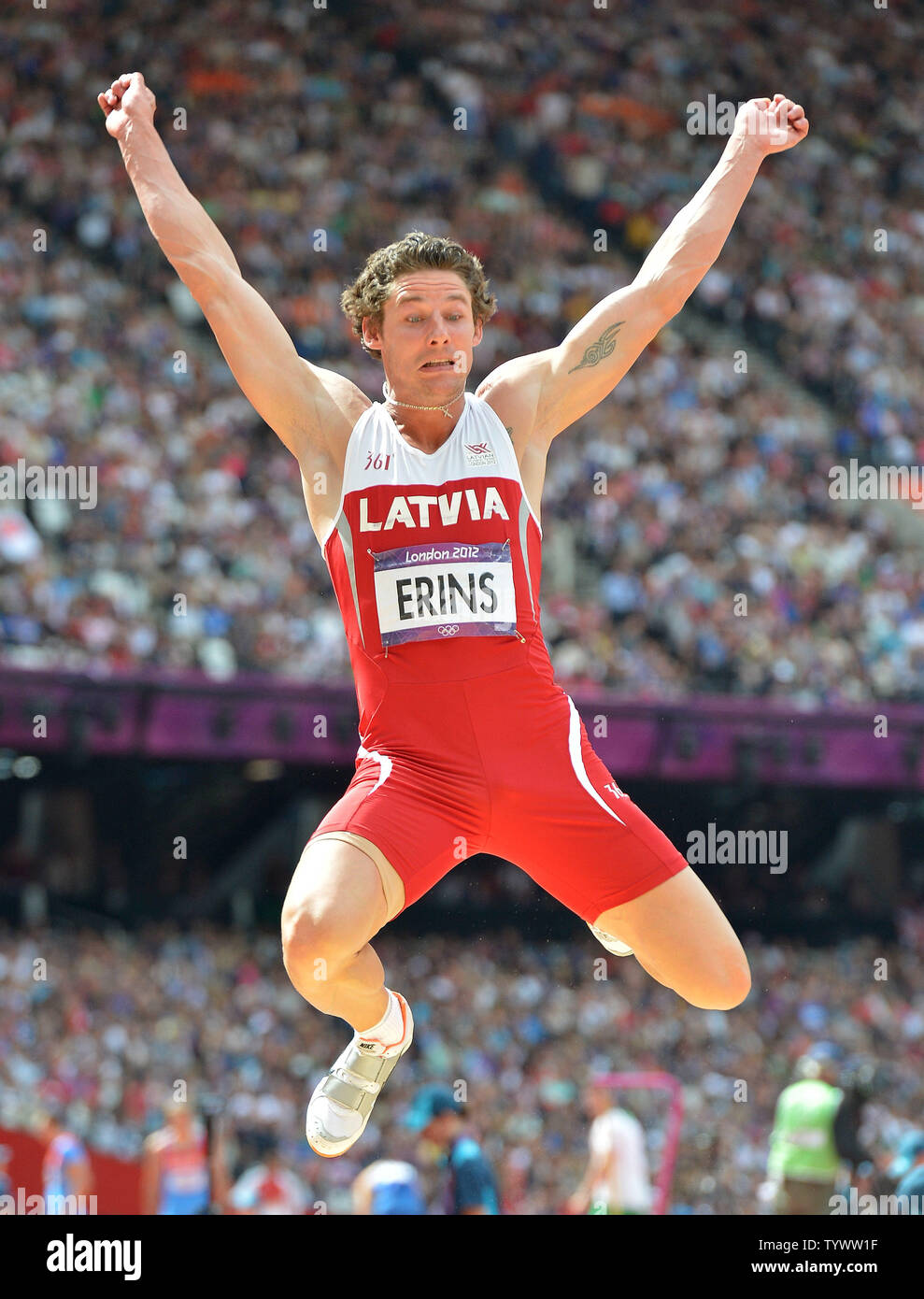 Edgars Erins of Latvia competes in the 