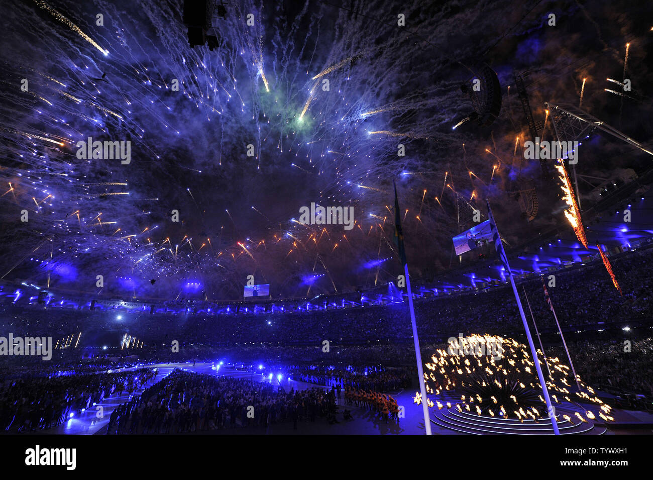 Fireworks Explode During The Closing Ceremony For The London 2012 Summer Olympics On August 12 2012
