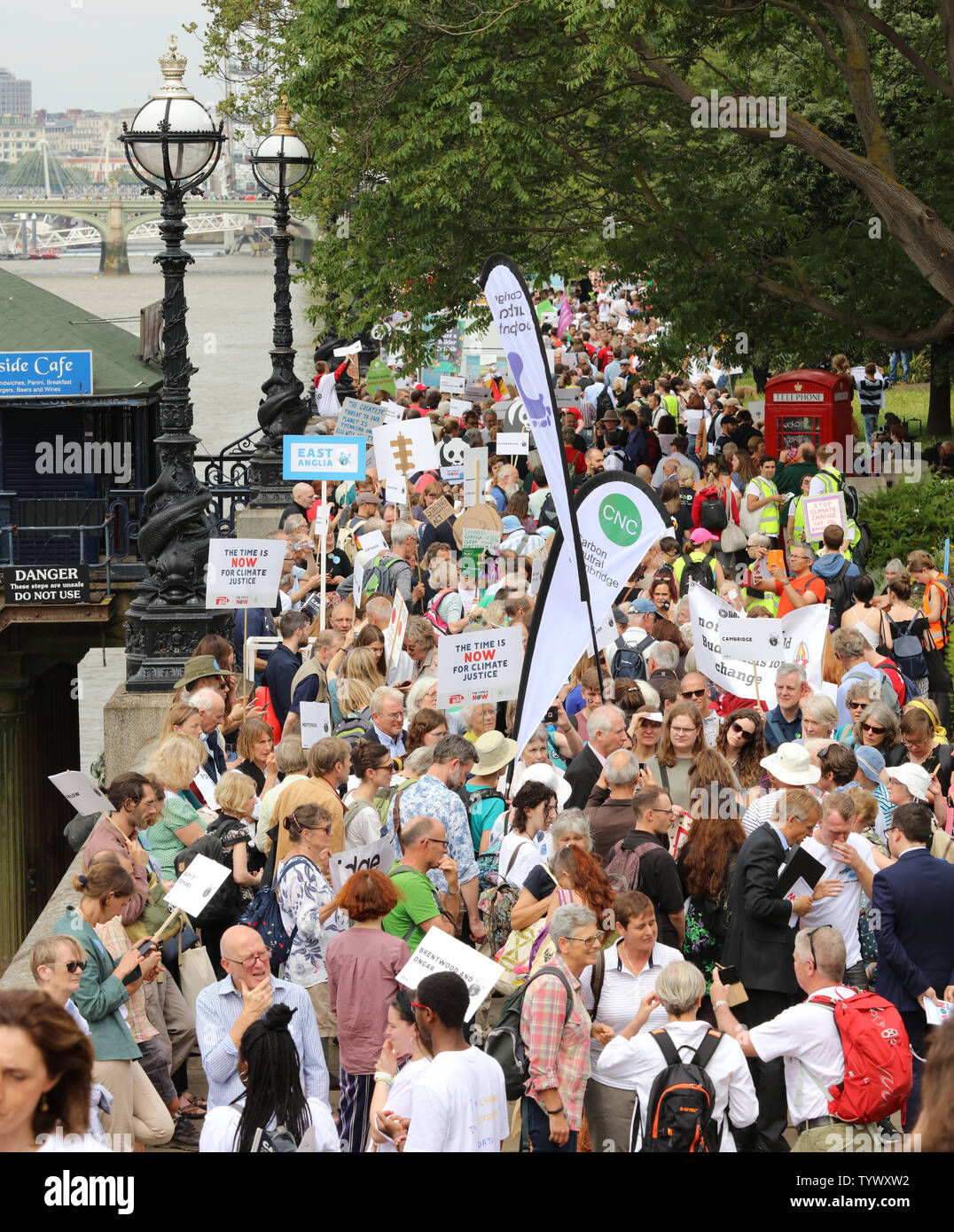 London, UK. 26th June 2019. A mass lobby of MP's around the Houses of Parliament in London, organised by The Climate Coalition and Greener UK, pressing for more urgent and bold action on climate change. Credit: Joe Kuis / Alamy News Stock Photo