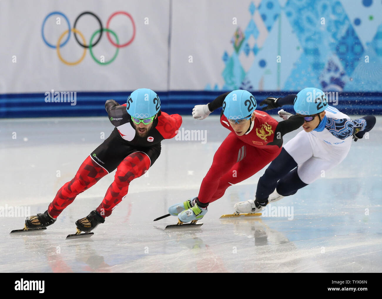 Gold Medalist Canada s Charles Hamelin left Leads Silver Medalist 