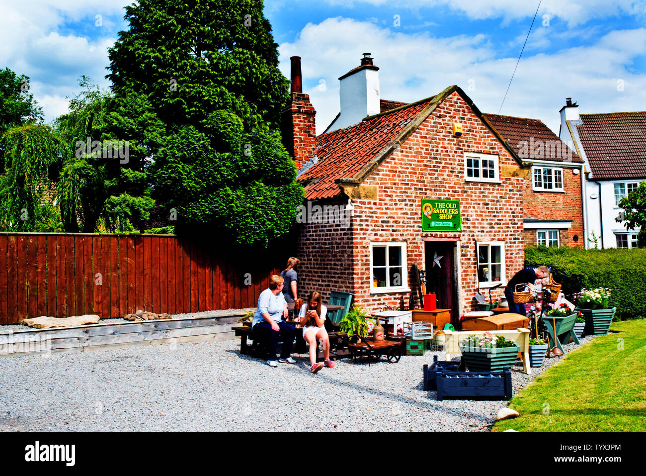 The Old Sadlers Shop, Great Smeaton, North Yorkshire, England Stock Photo