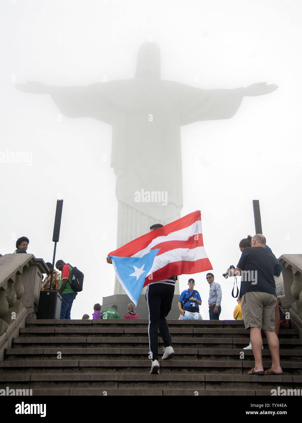 Puerto rican flag on statue hires stock photography and images Alamy