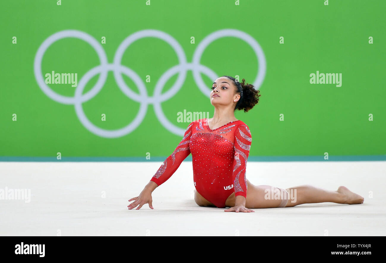 U S Women S Gymnastics Member Laurie Hernandez Practices