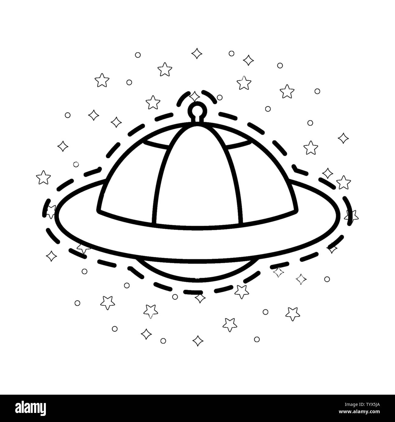 patch of unidentified flying object vector illustration design Stock ...