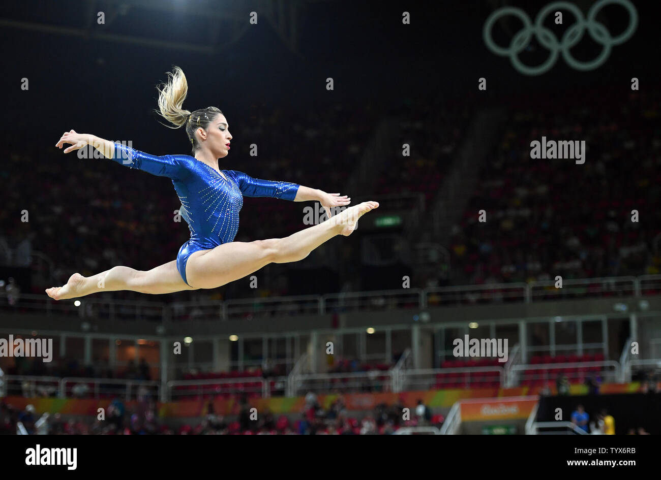 Brazil's Daniele Hypolito competes on the balance beam during the Women's Artistic Gymnastics finals of the 2016 Rio Summer Olympics in Rio de Janeiro, Brazil, August 9, 2016. Photo by Kevin Dietsch/UPI Stock Photo