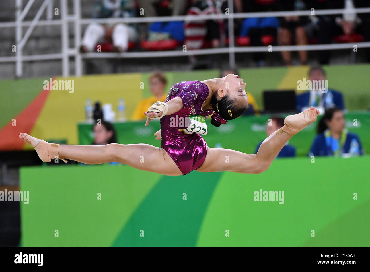 Yan Wang Competes In The Floor Exercise During The Women S