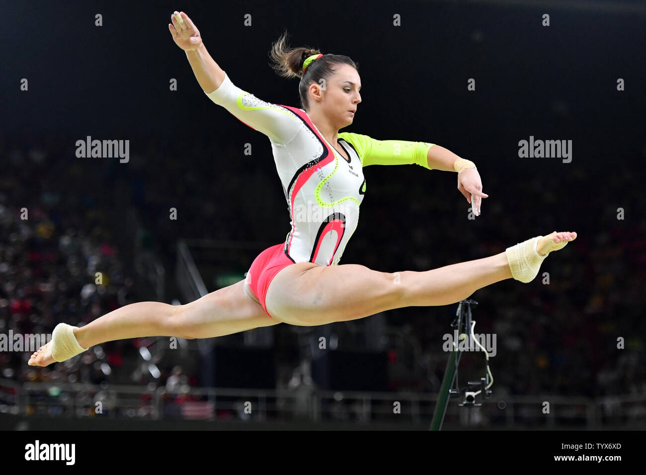 Pauline Schaefer Of Germany Competes On The Balance Beam During The Women S Artistic Gymnastics Finals Of