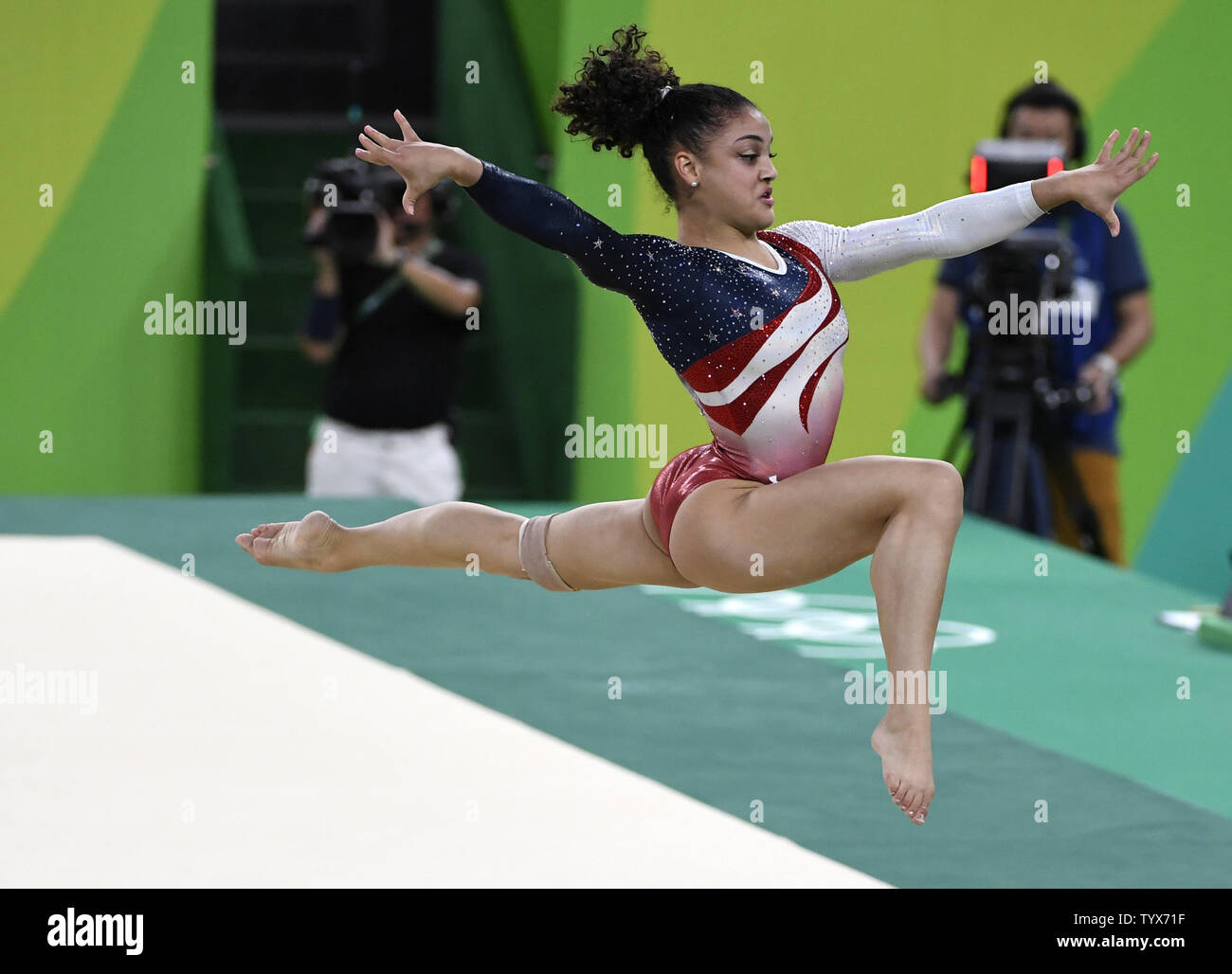 American Gymnast Lauren Hernandez Performs Her Routine In The