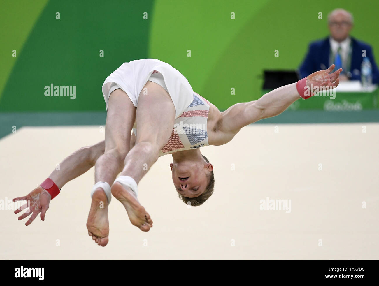 Great Britain S Gymnast Nile Wilson Performs His Routine In The Floor Exercise In The Men S Artistic Gymnastics Individual All Around Finals Of The 16 Rio Summer Olympics In Rio De Janeiro Brazil August