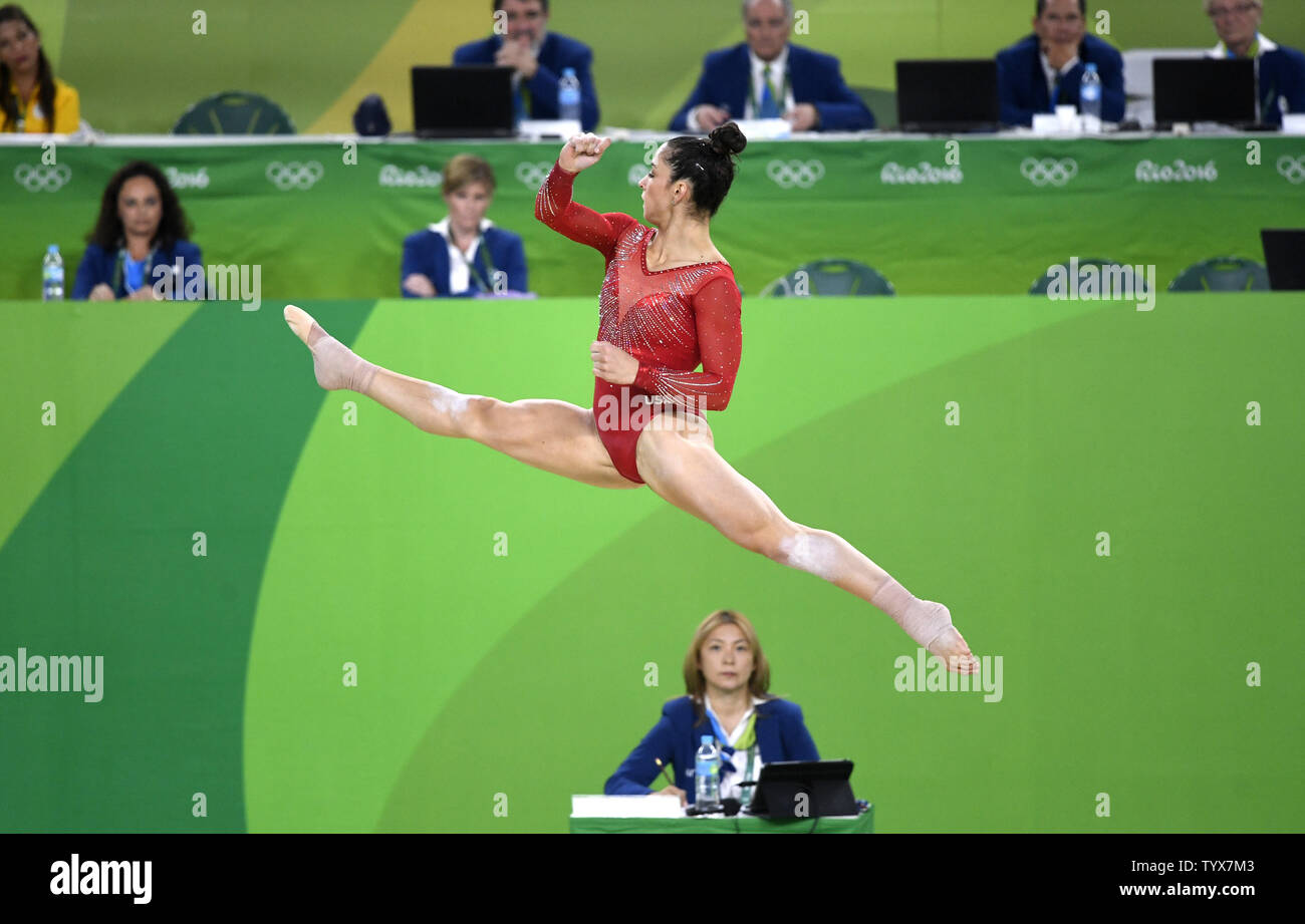 American Gymnast Aly Raisman Performs Her Routine In The