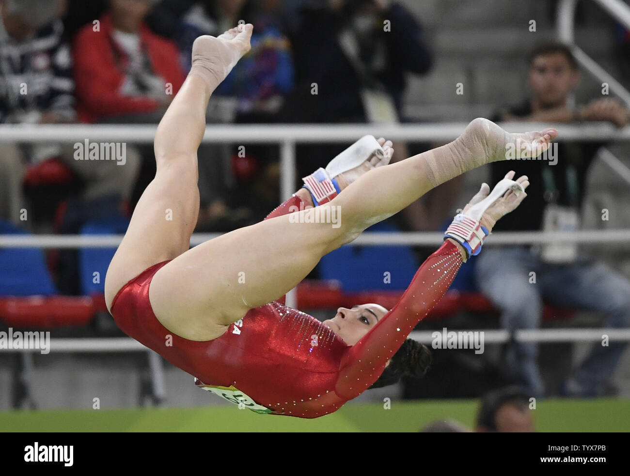 Aly Raisman of the United States of the United States competes on the