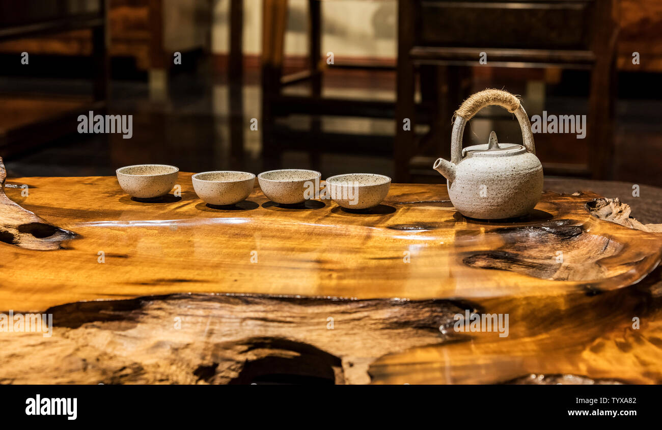 Art tea set Stock Photo