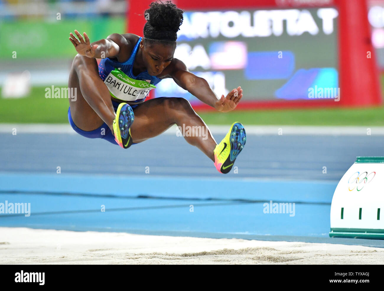 Tianna Bartoletta Of The United States Competes In The Women S Long Jump Final At The Olympic Stadium At The 2016 Rio Summer Olympics In Rio De Janeiro Brazil On August 17 2016
