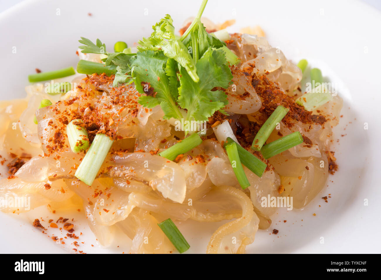 Delicious jellyfish skin Stock Photo Alamy