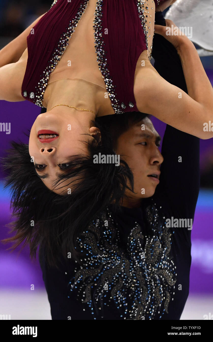 Wenjing Sui and Cong Han of China compete in the Pairs Figure Skating