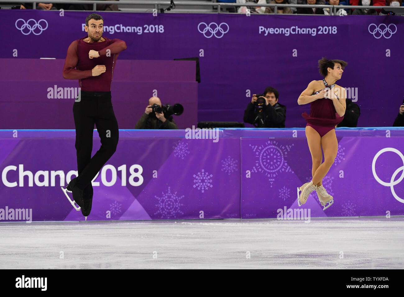Meagan Duhamel and Eric Radford of Canada compete in the Pairs Figure