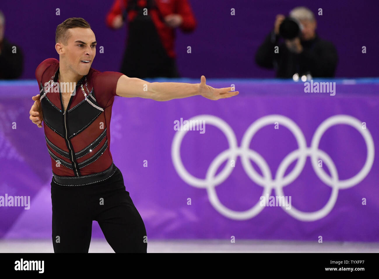 Adam Rippon of the United States competes in the Men Single Skating(00)