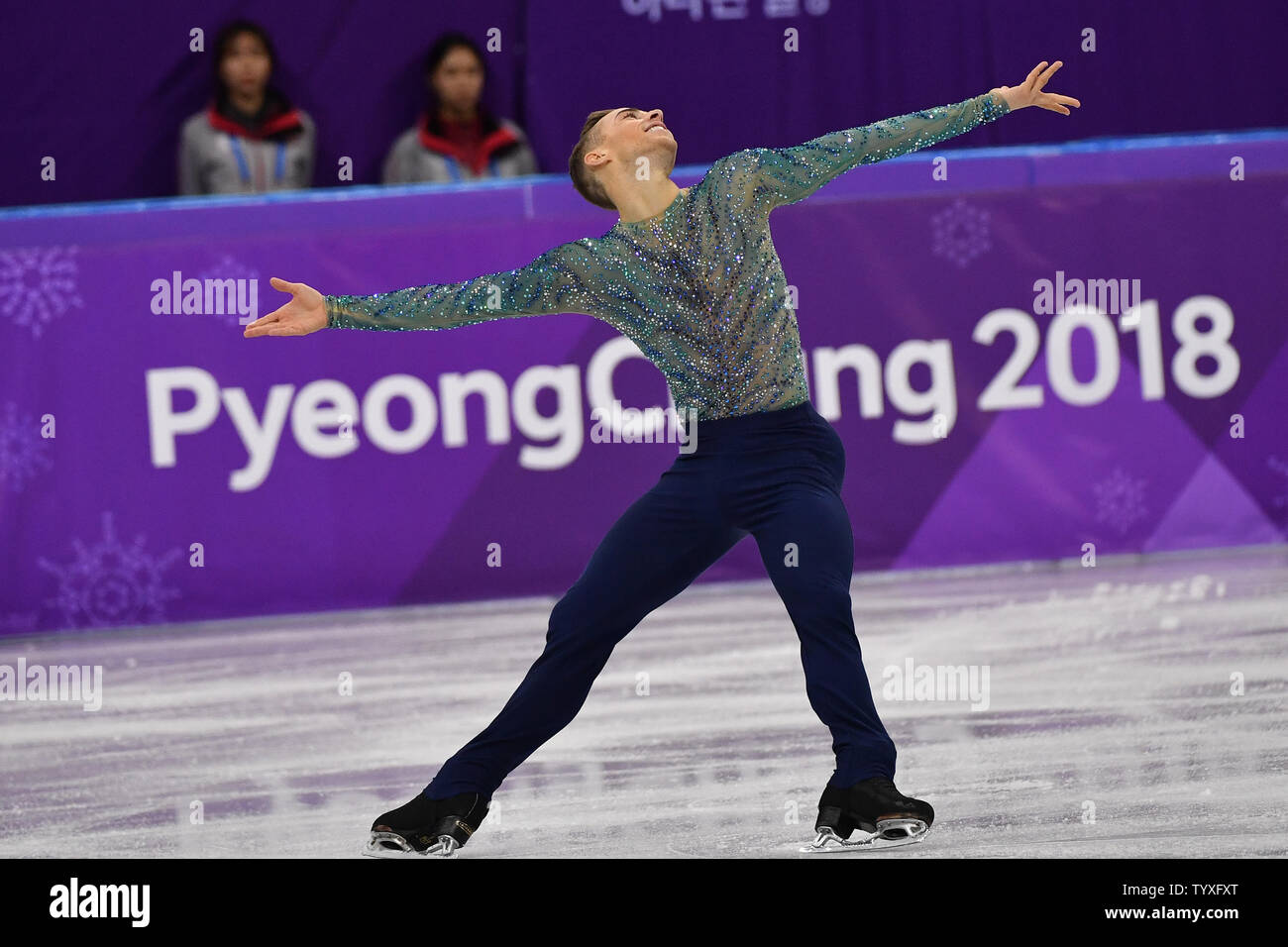 Adam Rippon of the United States competes in the finals for the Men's