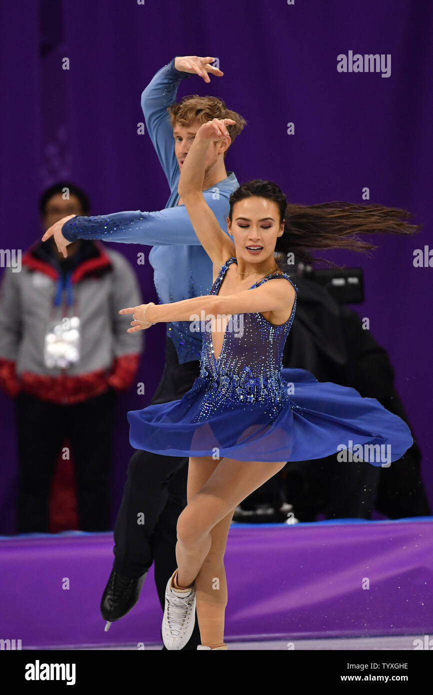 Madison Chock and Evan Bates of the USA compete in Ice Dancing Free