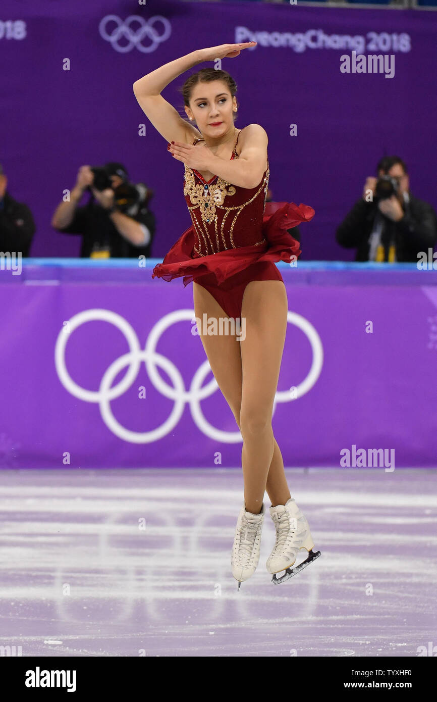 Alexia Paganini of Switzerland during the Ladies Figure Skating Free  Skating finals at the Pyeongchang 2018 Winter Olympics, in the Gangneung  Ice Arena in Gangneung, South Korea, on February 23, 2018. Photo