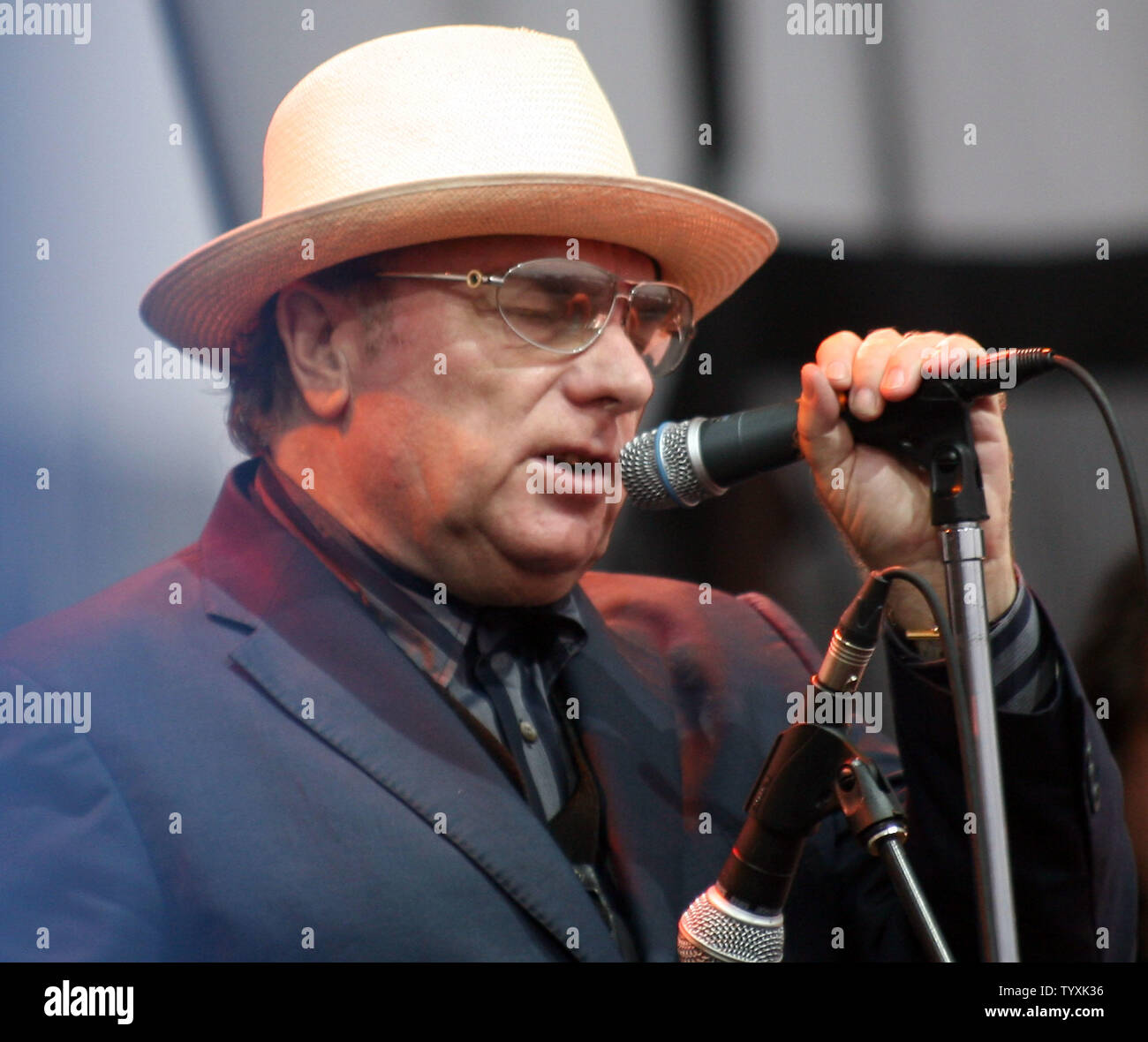Van Morrison opens the Cisco Ottawa Bluesfest at Lebreton Flats in Ottawa, Canada on July 4, 2007. This is his first performance in the nation's capital after forty years.  (UPI Photo/Grace Chiu). Stock Photo