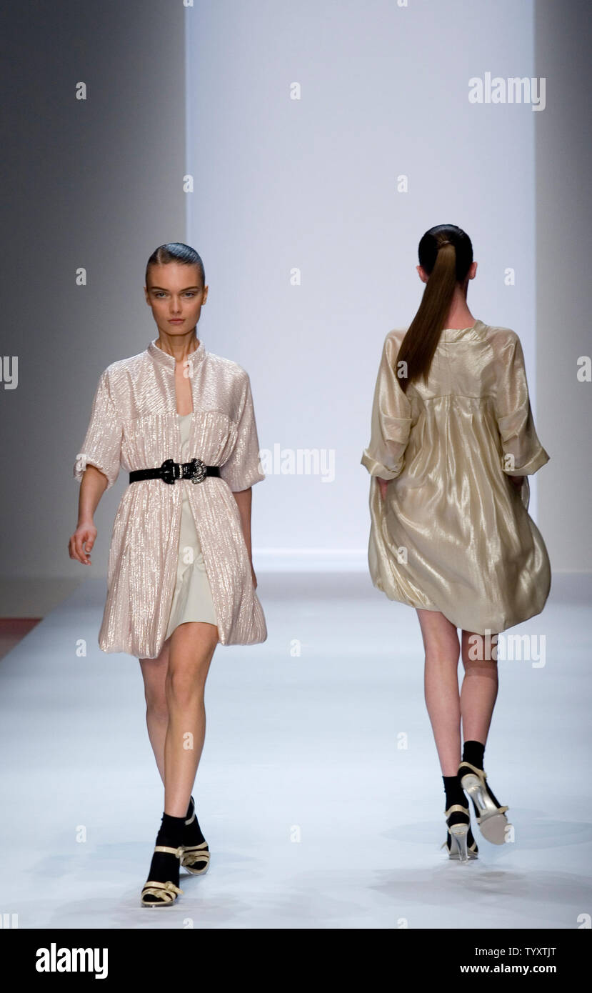Summer Inacio A model sports a creation by Inacio Ribeiro for Cacharel during the ...
