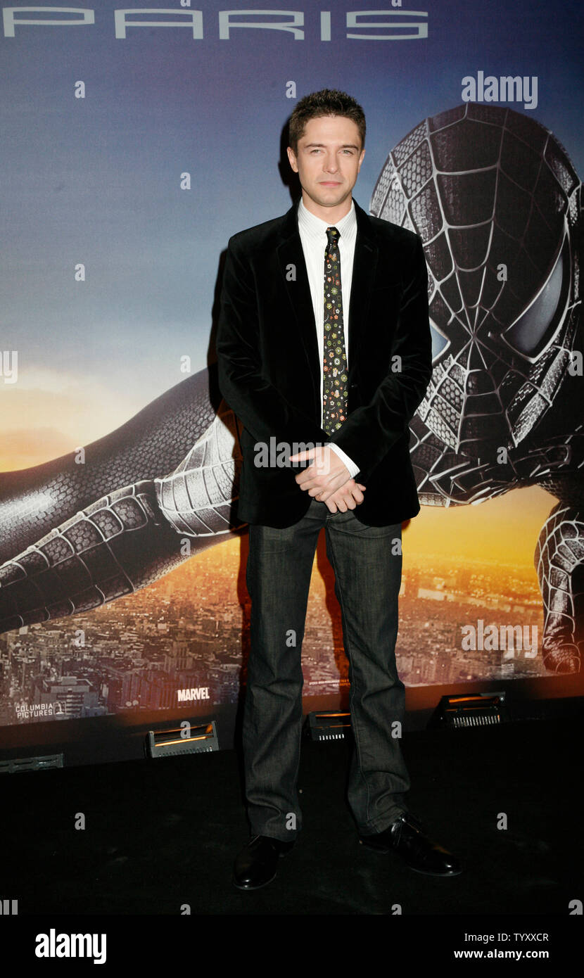 Actor Topher Grace arrives for the French premiere of Spider Man 3