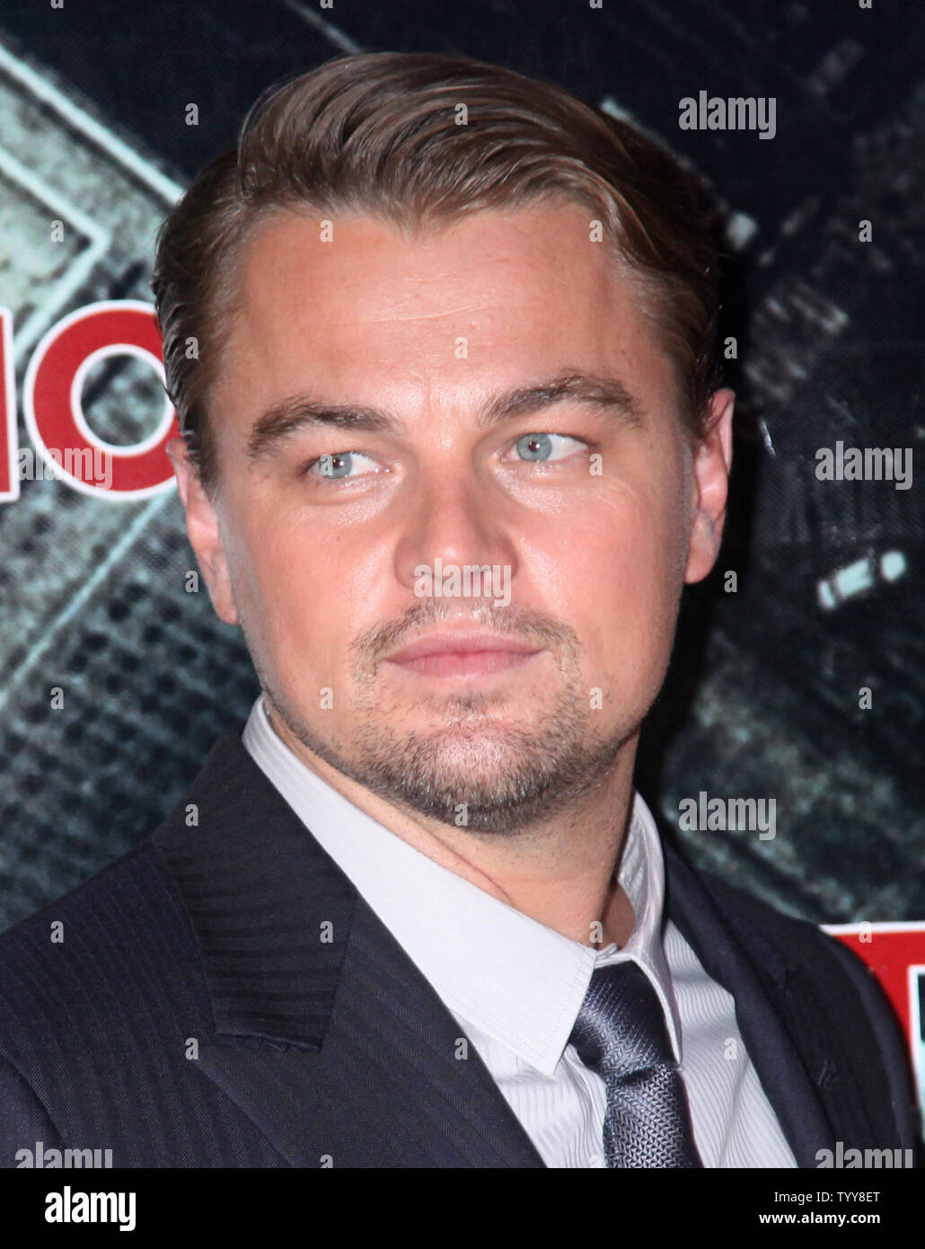 Leonardo Di Caprio arrives at the French premiere of the film 'Inception' in Paris on July 10, 2010.     UPI/David Stock Photo