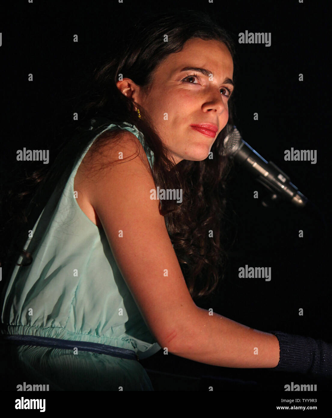 Yael Naim performs in concert at Olympia Hall in Paris on May 3, 2011.   UPI/David Silpa Stock Photo