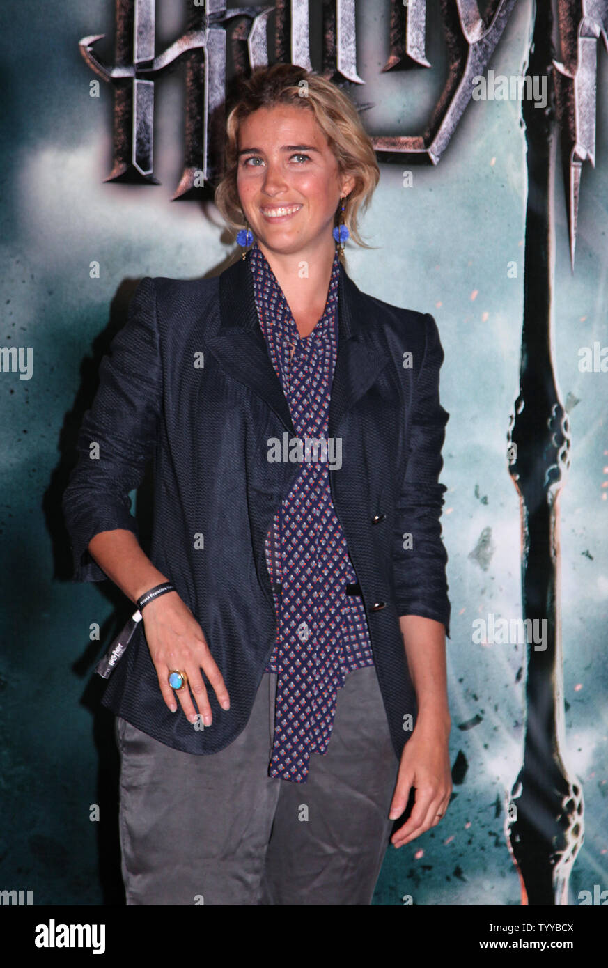 Vahina Giocante arrives at the French premiere of the film 'Harry Potter and the Deathly Hallows: Part 2' in Paris on July 12, 2011.     UPI/David Silpa Stock Photo