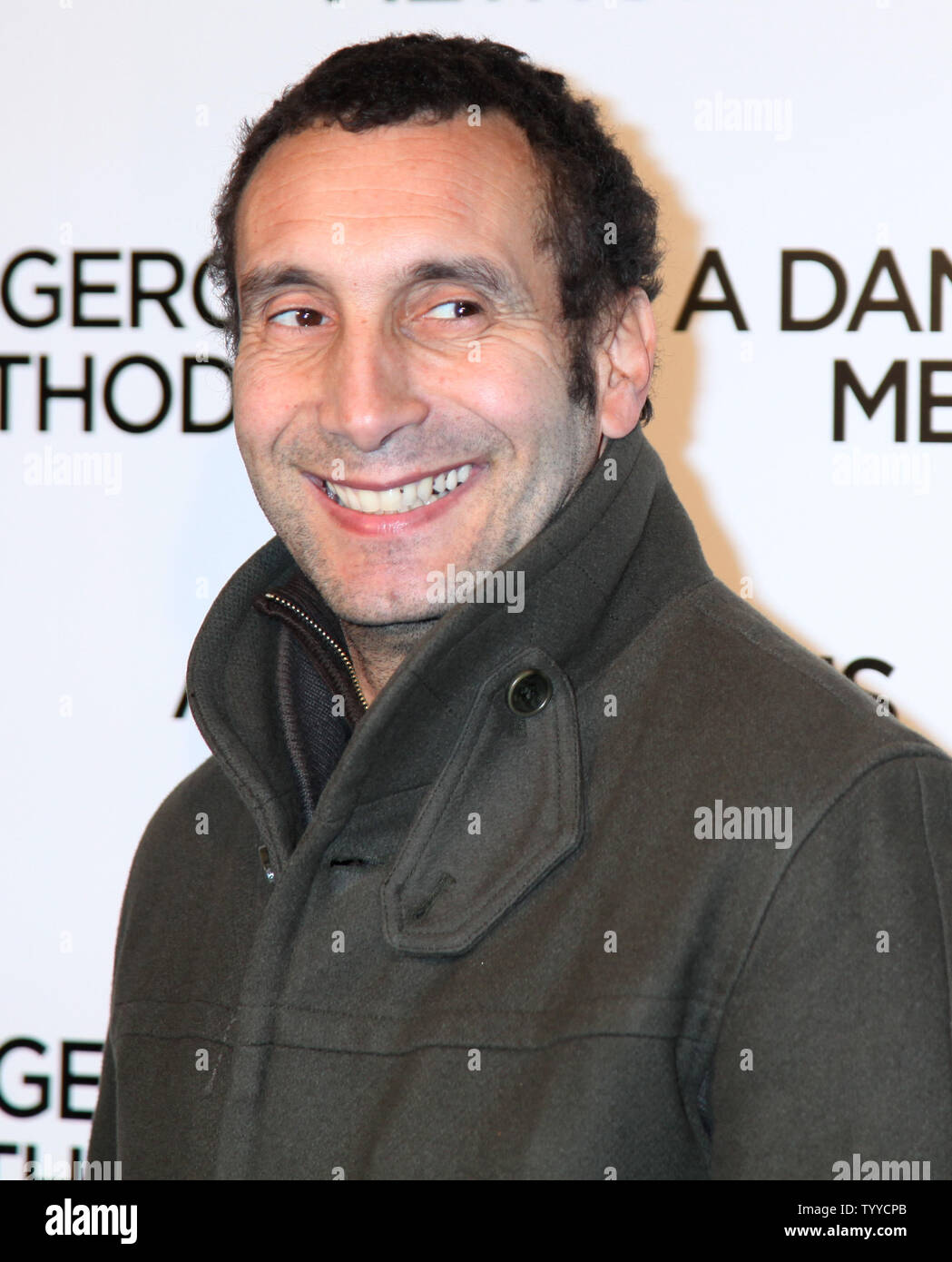 Zinedine Soualem arrives for the French premiere of the film 'A Dangerous Method' in Paris on December 12, 2011.     UPI/David Silpa. Stock Photo