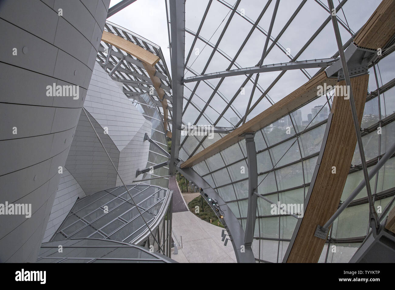 The Louis Vuitton Foundation is seen during its inauguration at