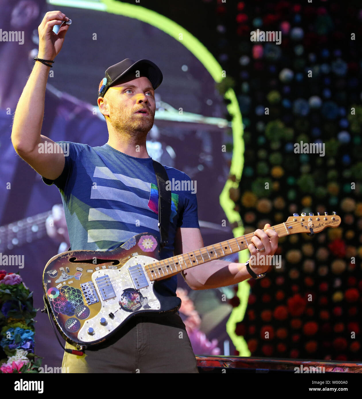 Will Champion of Coldplay performs in concert at the Stade de France near  Paris on July 15, 2017. Photo by David Silpa/UPI Stock Photo - Alamy