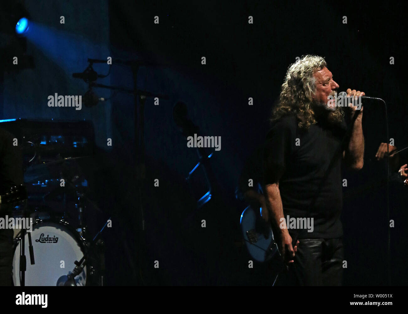 Singer Robert Plant performs in concert with his band The Sensational