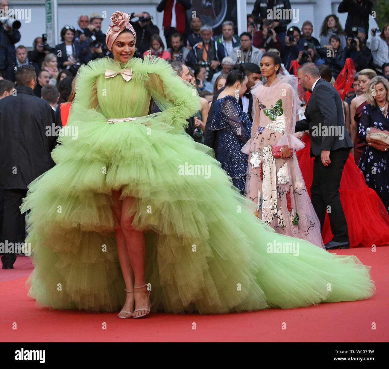 Deepika Padukone arrives on the red carpet before the screening of the film  "Pain And Glory" at the 72nd annual Cannes International Film Festival in  Cannes, France on May 17, 2019. Photo