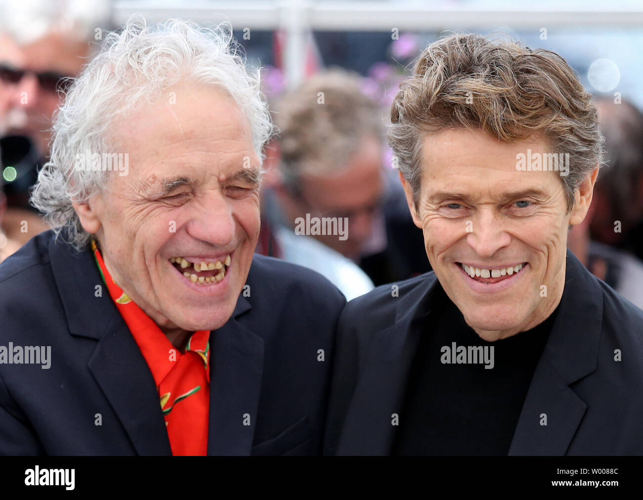 Abel Ferrara (L) and Willem Dafoe arrive at a photocall for the film 'Tommaso' during the 72nd annual Cannes International Film Festival in Cannes, France on May 20, 2019.  Photo by David Silpa/UPI Stock Photo