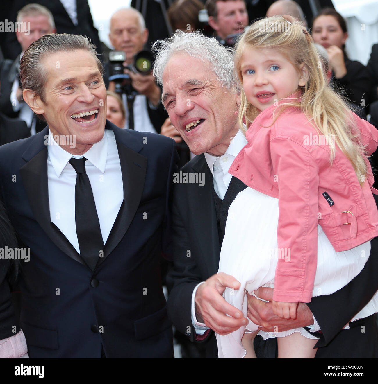 Willem Dafoe (L), Abel Ferrara (C) and Anna Ferrara arrive on the red carpet before the screening of the film 'La Belle Epoque' at the 72nd annual Cannes International Film Festival in Cannes, France on May 20, 2019.  Photo by David Silpa/UPI Stock Photo