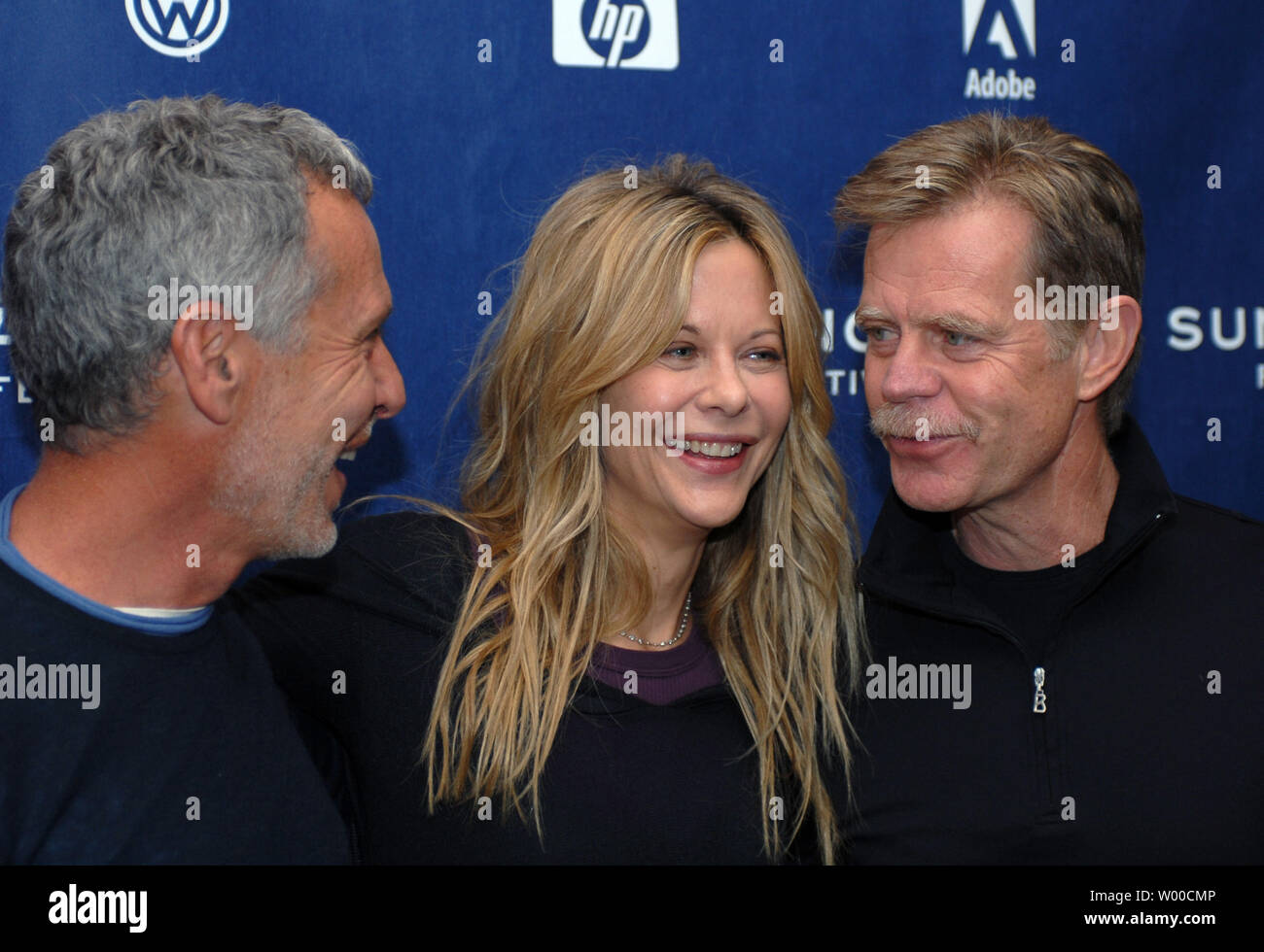 Director/screenwriter Steven Schachter, actress Meg Ryan, and screenwriter/actor William H. Macy (L to R) Stock Photo