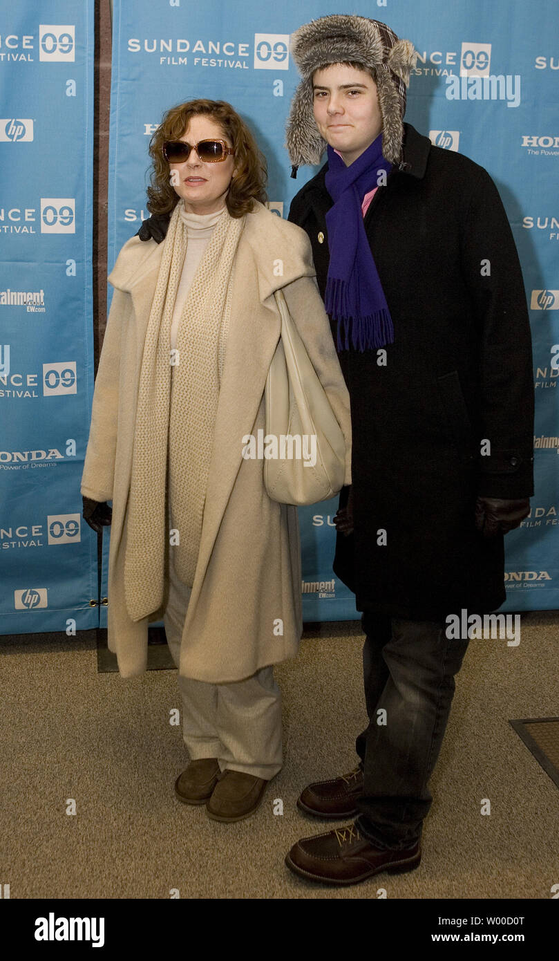 Susan Sarandon and her son Miles, 16, attend the premiere of 'The Greatest' at the 2009 Sundance Film Festival in Park City, Utah on January 17, 2009. The festival is celebrating its 25th anniversary.   (UPI Photo/Gary C. Caskey) Stock Photo