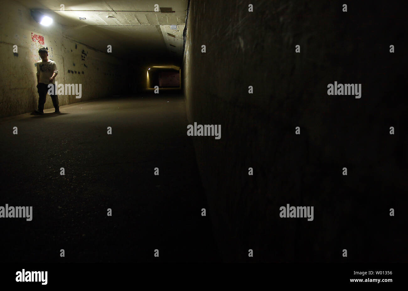 Chinese Walk Through An Underground Pedestrian Pathway In An