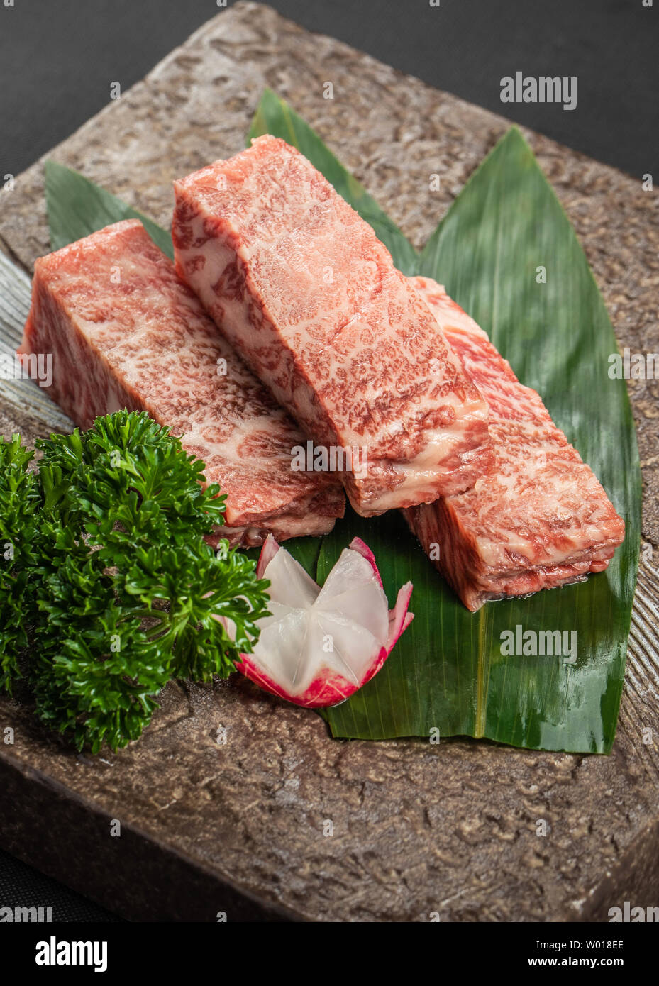 Japanese beef barbecue ingredients Stock Photo