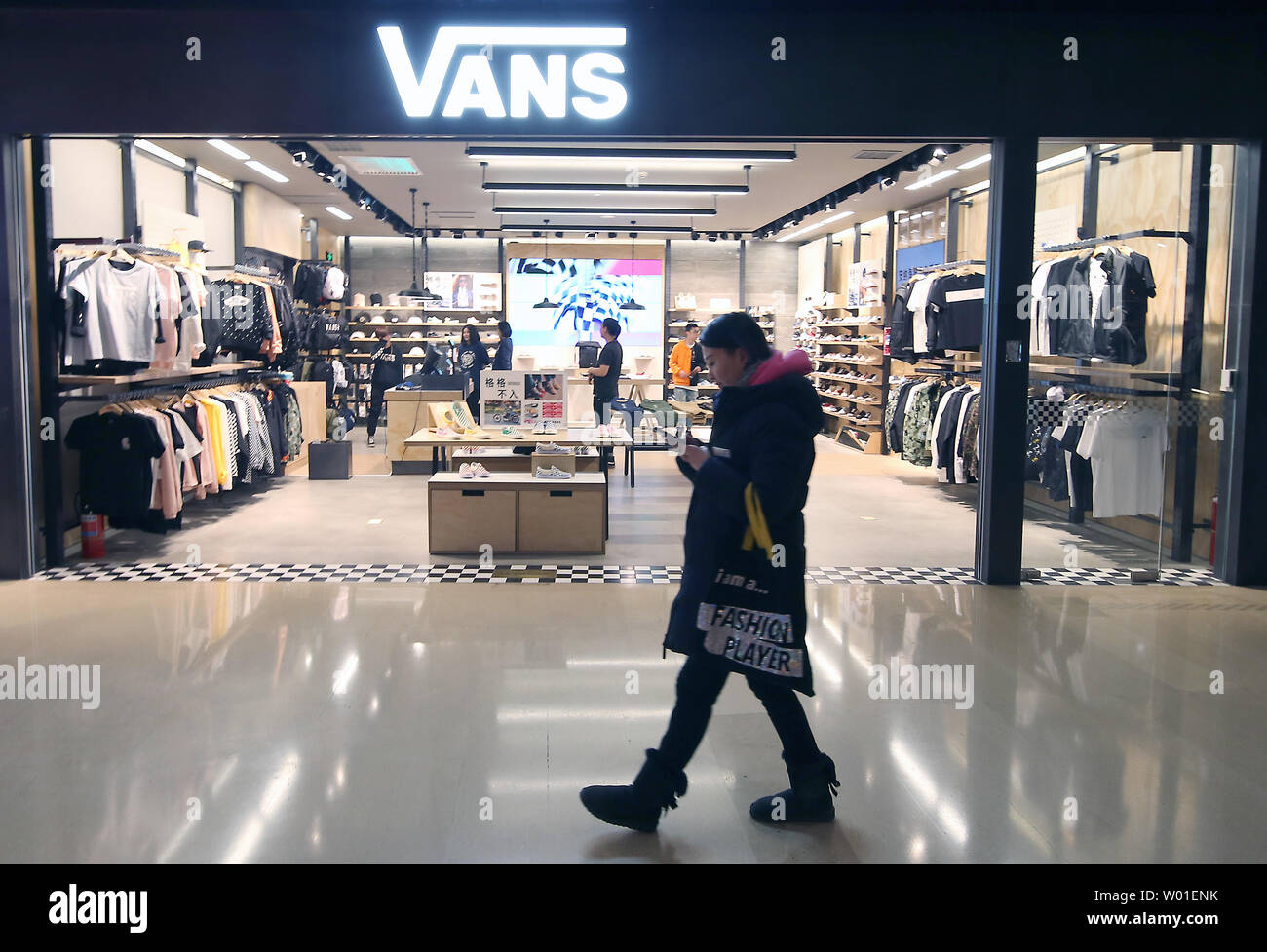 U.S.-based Vans clothing store recently opened an outlet in Beijing on  April 3, 2018. China says ti will respond to any new trade tariffs by the  U.S. with measures of the same