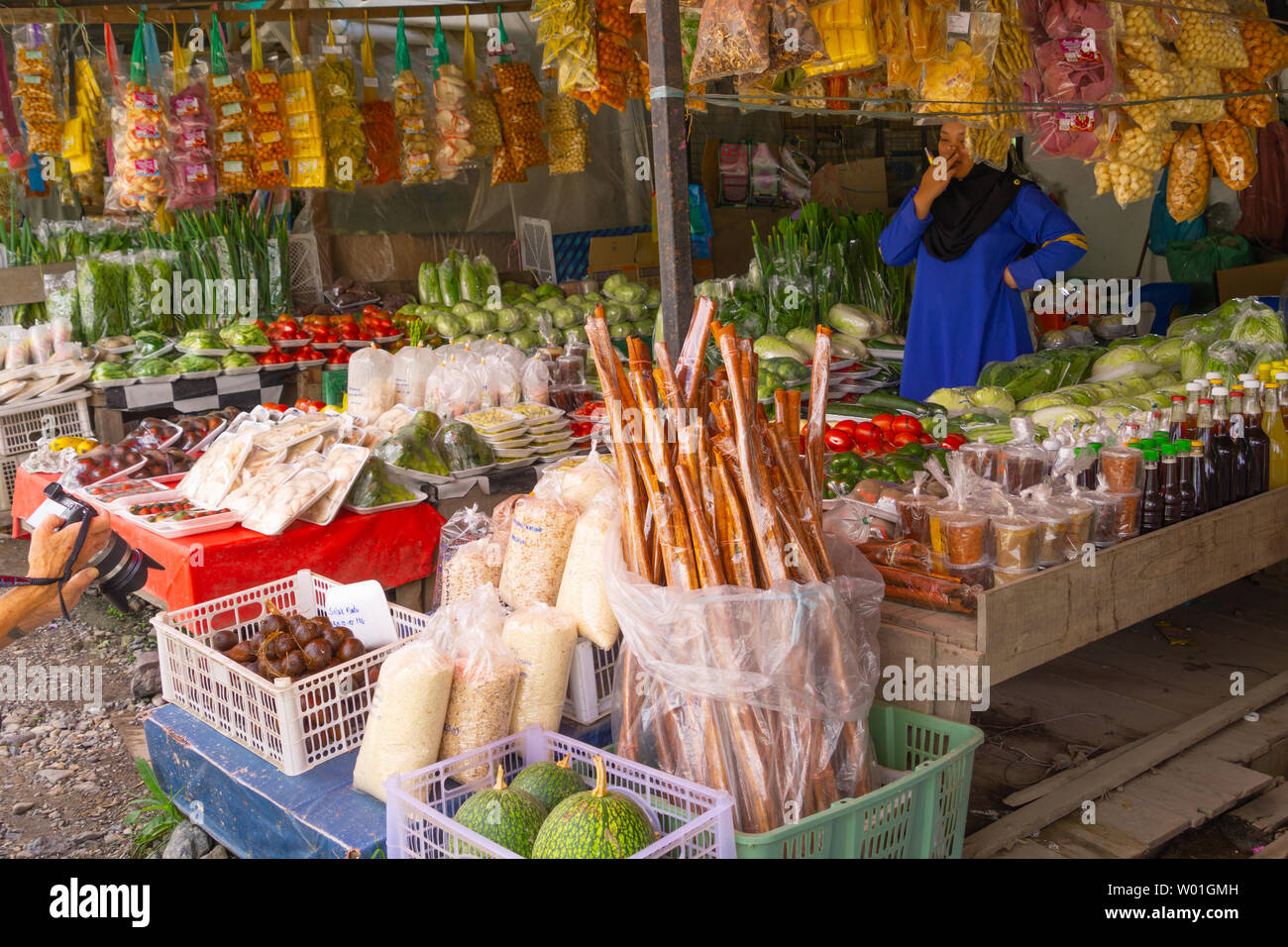 KUNDASANG SABAH MAY 27 2019; Village farmers markets in typically
